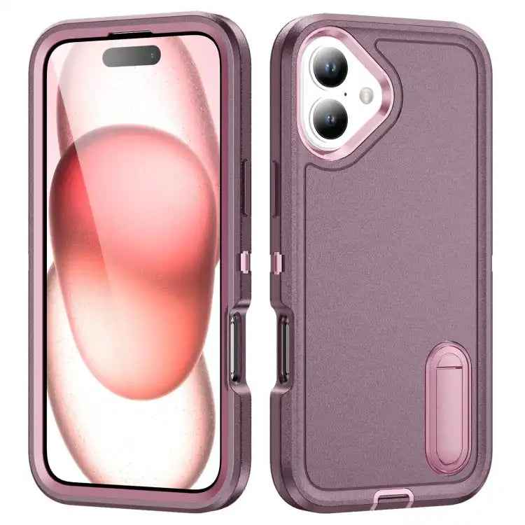 Rugged PC + Silicone Phone Case with Holder