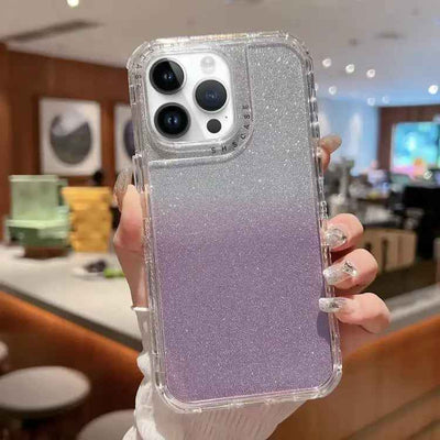 TPU + PC + Glitter Paper Full Coverage Phone Case