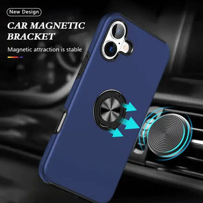 PC + TPU Magnetic Phone Case with Invisible Ring Holder