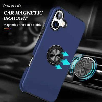 PC + TPU Magnetic Phone Case with Invisible Ring Holder