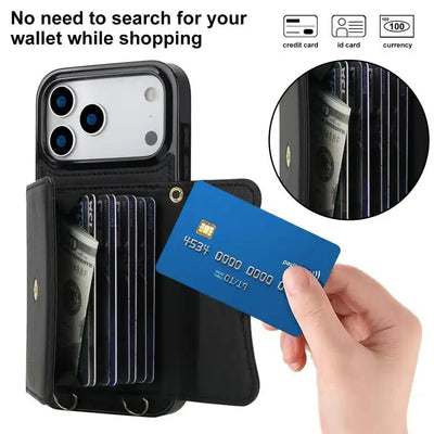 RFID Card Slot Phone Case with Long Lanyard