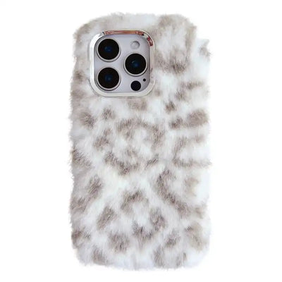 Leopard Print Plush TPU Phone Case