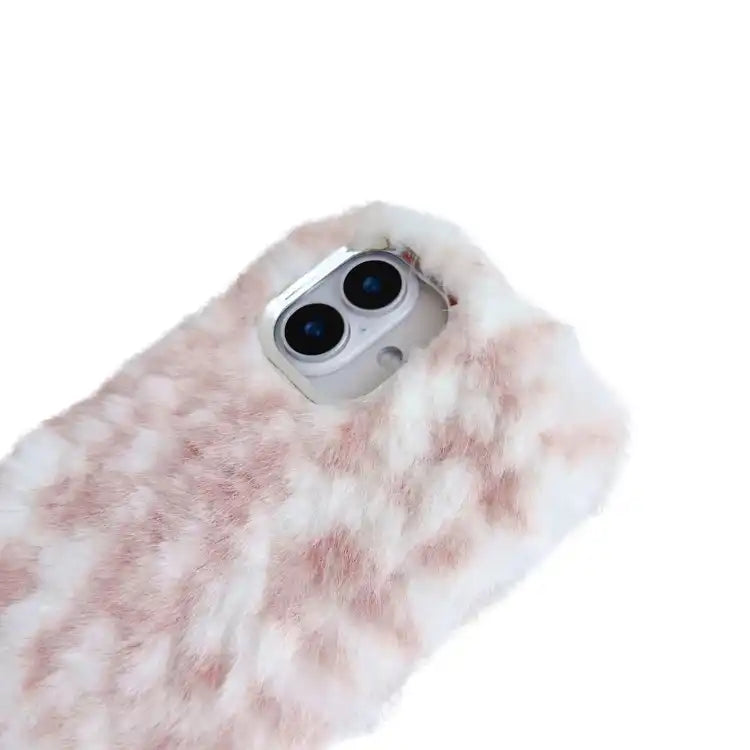Leopard Print Plush TPU Phone Case