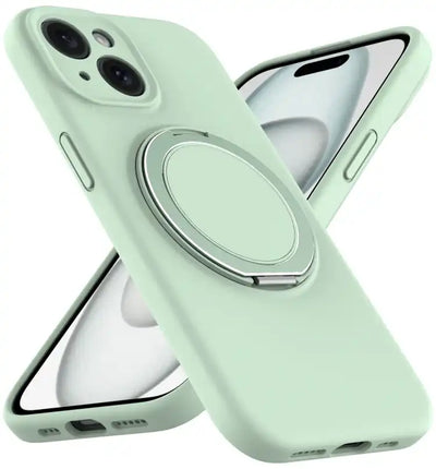 Liquid Silicone MagSafe Phone Case with Rotating Holder