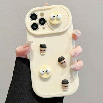 Briquettes Sliding Camshield 3D Coffee TPU Phone Case