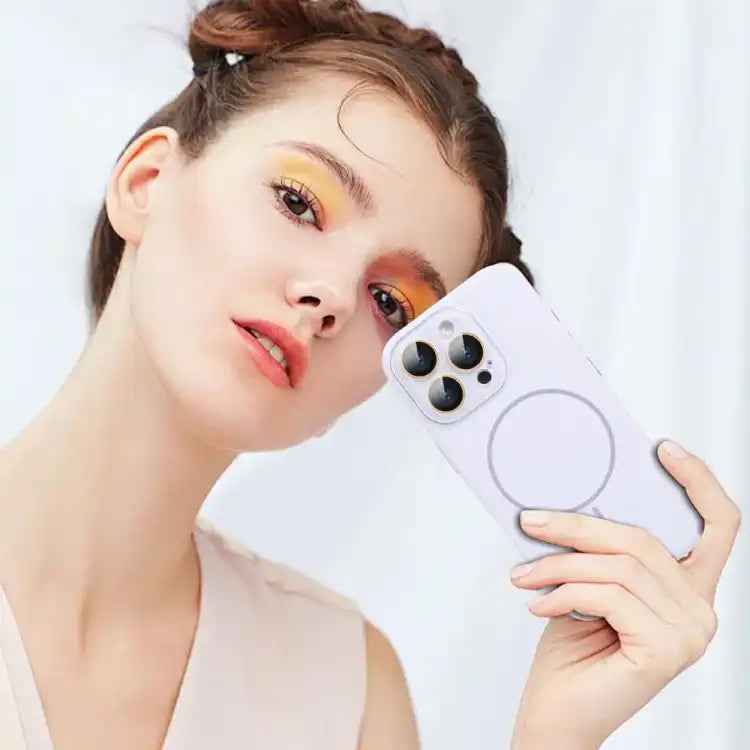 AG Fine Hole Liquid Silicone MagSafe Magnetic Phone Case