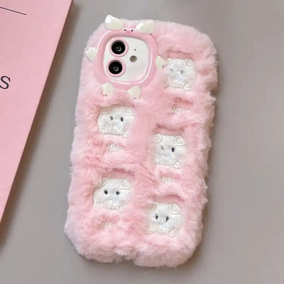 Embroidered Plush TPU Phone Case