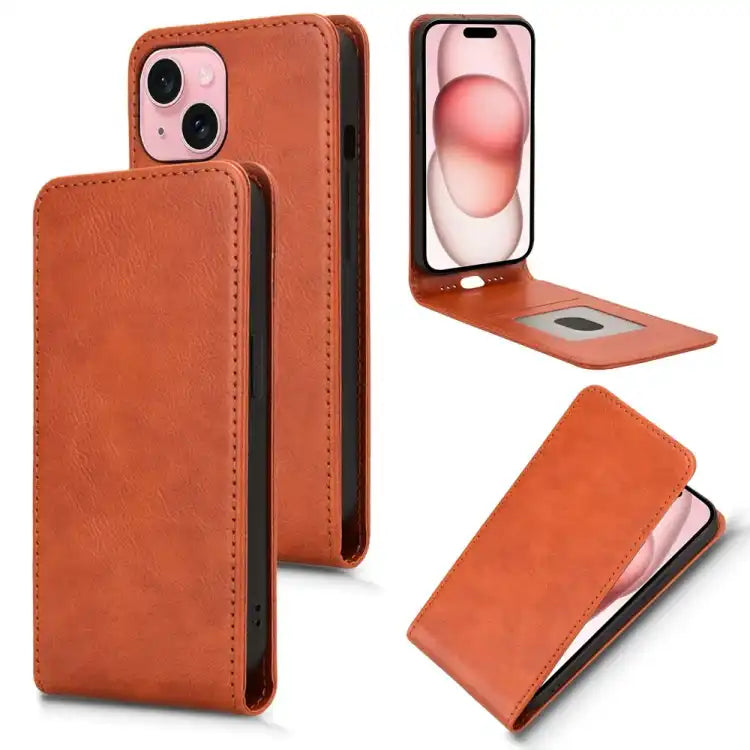 Magnetic Vertical Flip Leather Phone Case