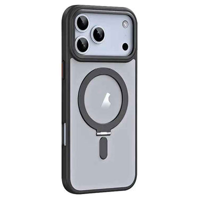 Airbag MagSafe Shockproof Frosted Phone Case with Fold Holder