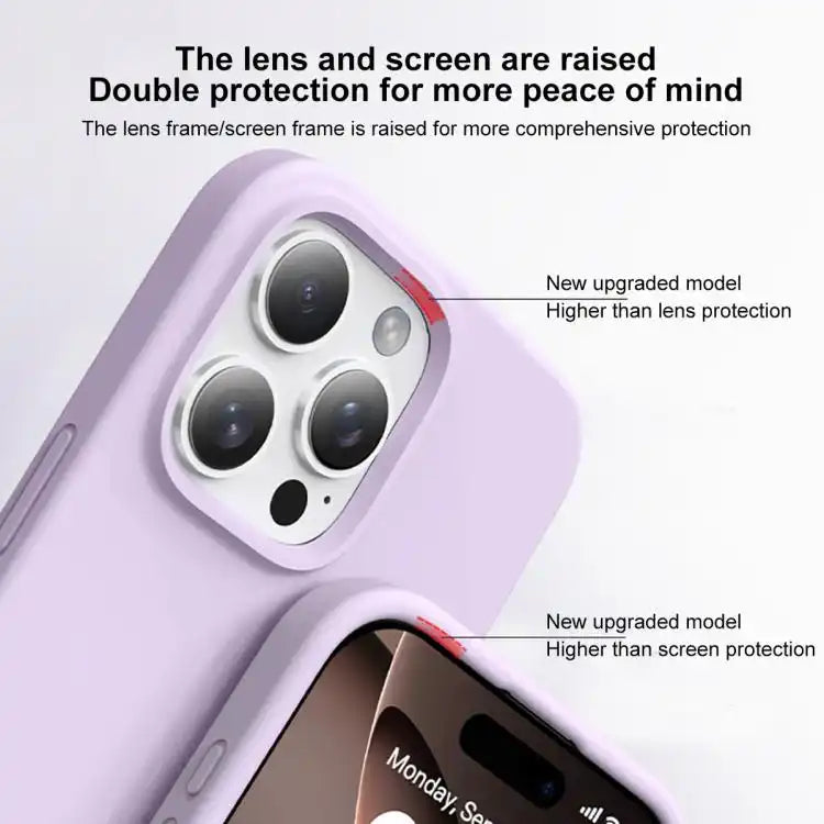 Integrated Button Liquid Silicone Phone MagSafe Case