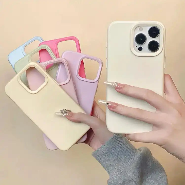 Dopamine Simple Imitation Liquid Silicone Phone Case