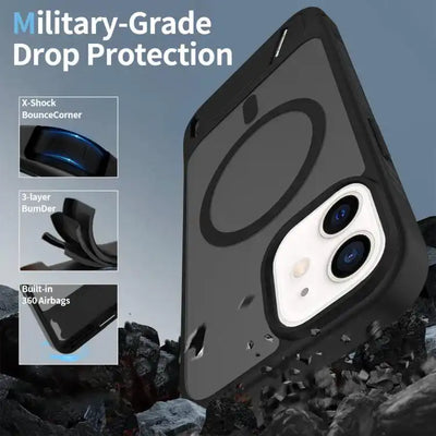 Frosted Holder PC Hybrid TPU MagSafe Phone Case