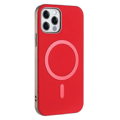 Solid Color Plating MagSafe Full Coverage Phone Case