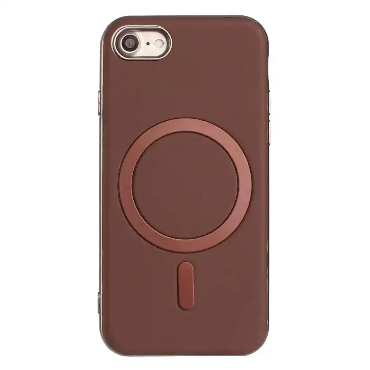 Solid Color Plating MagSafe Full Coverage Phone Case