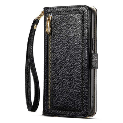 ESEBLE E11 Colorful Litchi Pattern Zipper Wallet Leather Phone Case