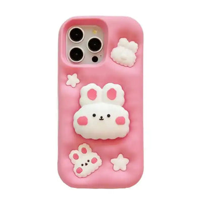 Cartoon Cute Rabbit Stand Phone Case