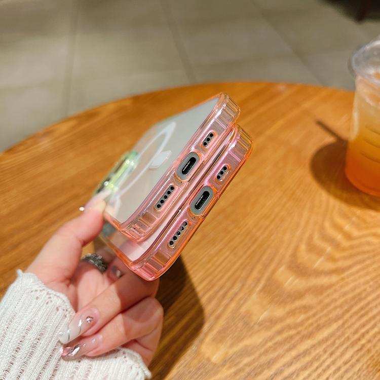 Contrast Color Gradient Transparent MagSafe Phone Case