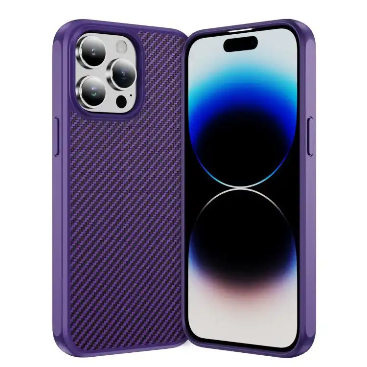 Carbon Fiber Texture Skin-feel Acrylic TPU Phone Case