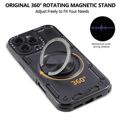 Three-core Mecha 360 Degree Rotation Magnetic Holder Phone Case