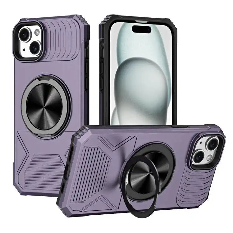 Alloy Rotating Holder MagSafe Shockproof Phone Case