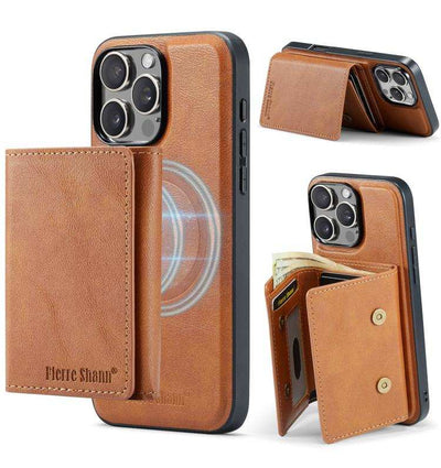 Fierre Shann 2 in 1 Holder RFID Card Slot Wallet MagSafe Phone Case