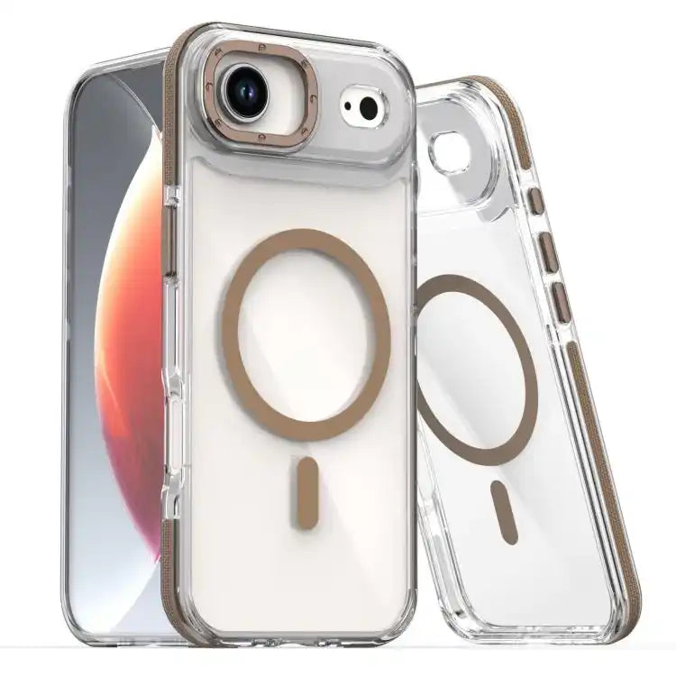 Dual-Color Clear Acrylic Hybrid TPU MagSafe Phone Case