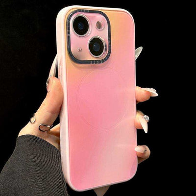 Gradient Silk Print Acrylic Hybrid TPU MagSafe Phone Case