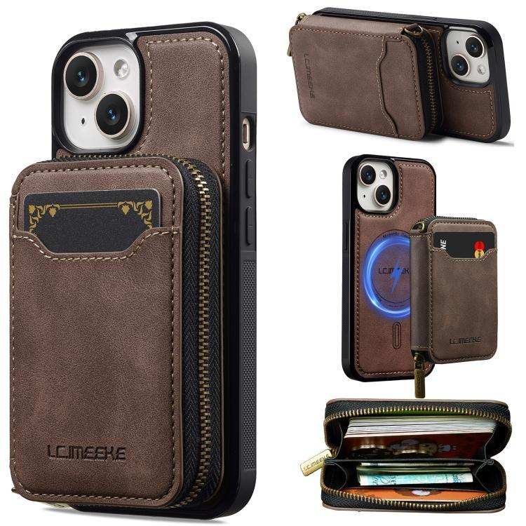 LC.IMEEKE L6 Series Zipper Card Bag MagSafe Magnetic Phone Case LC.IMEEKE