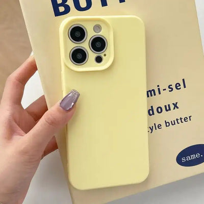 Precision Hole Camera Frame Solid Color Phone Case