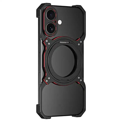 Mechanical Arm Borderless MagSafe Holder Metal Phone Case