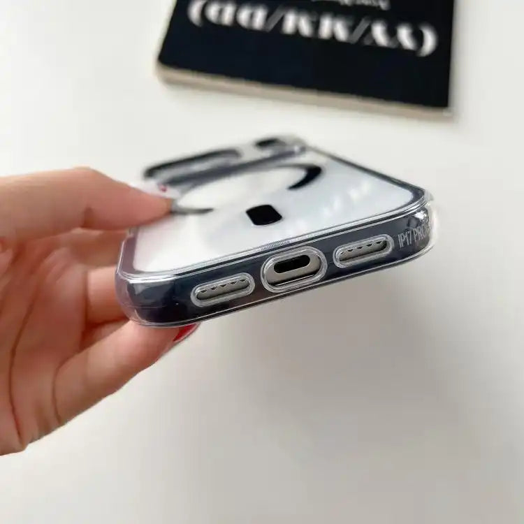 Large Hole Camera Macaron Transparency MagSafe Phone Case