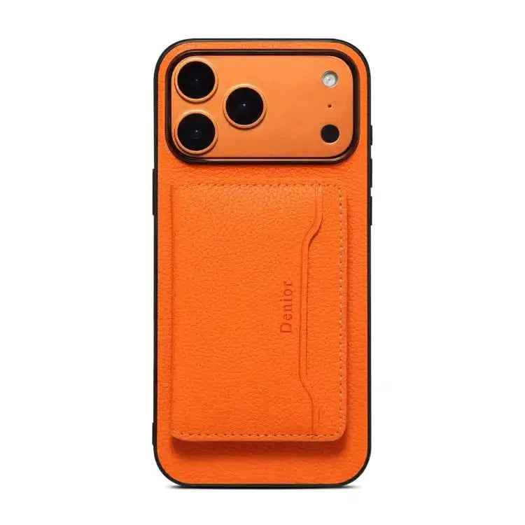 Denior D30 Calf Texture MagSafe Card Bag Phone Case