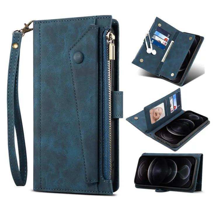 ESEBLE Retro Frosted RFID Flip Leather Phone Case MyMobile