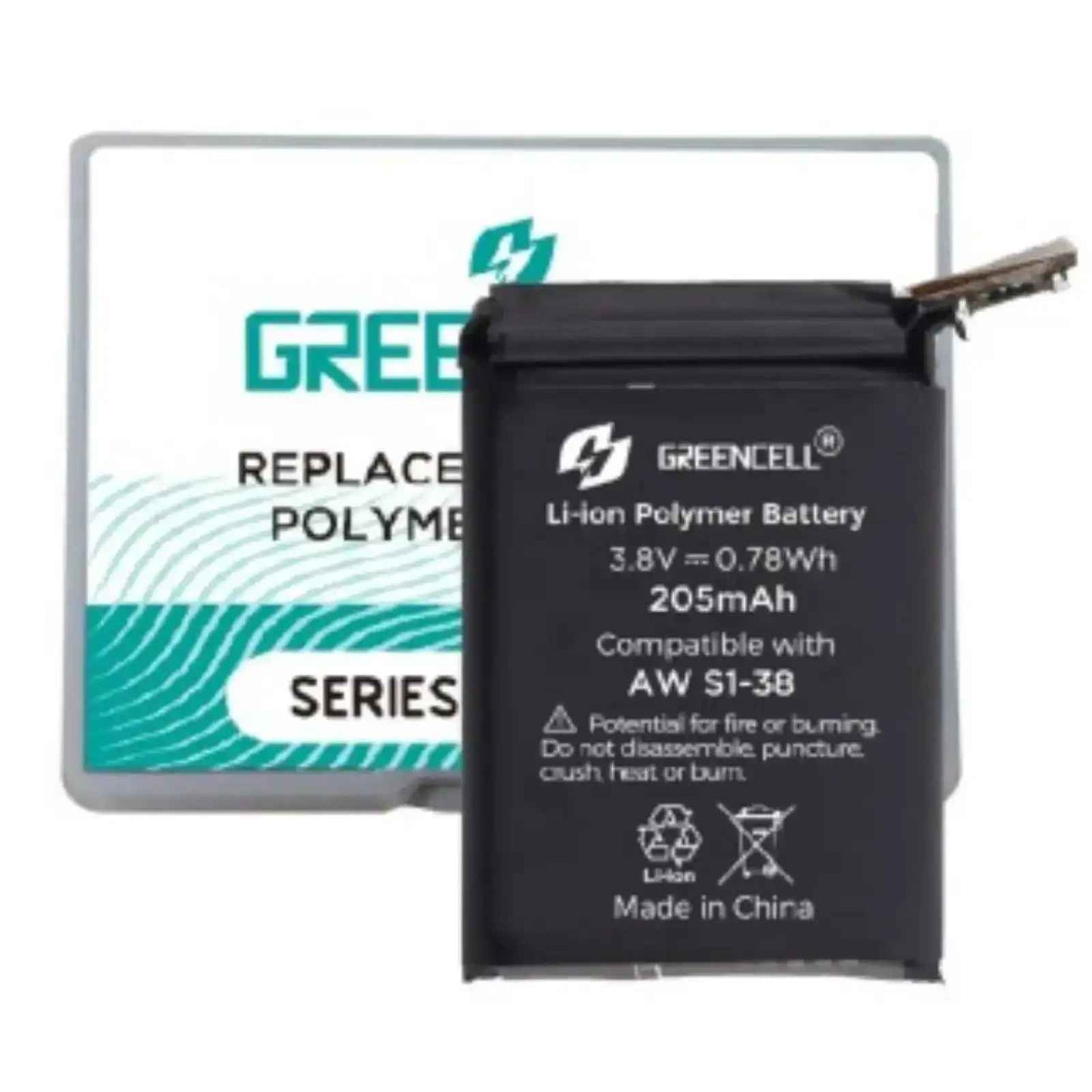 Greencell Apple Watch 1 38mm Replacement Battery with Adhesive Strips 205mAh