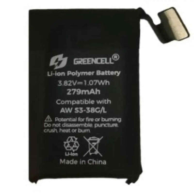 Greencell Apple Watch Series 3 LTE 38MM Replacement Battery with Adhesive Strips 279mAh
