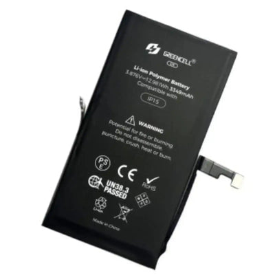 Greencell Crack Series- iPhone 15 CRACK Battery with Adhesive Strips 3349mAh No Need Soldering & No Need Tag-on GREENCELL