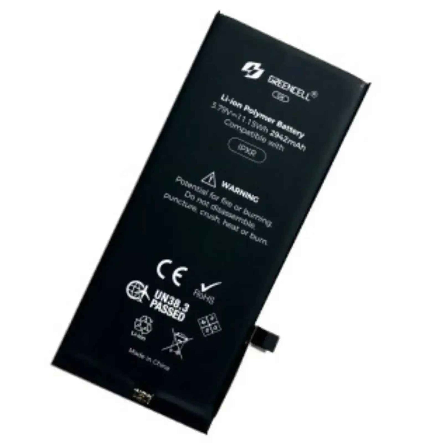 Greencell Crack Series- iPhone XR CRACK Battery with Adhesive Strips 2942mAh No Need Soldering & No Need Tag-on