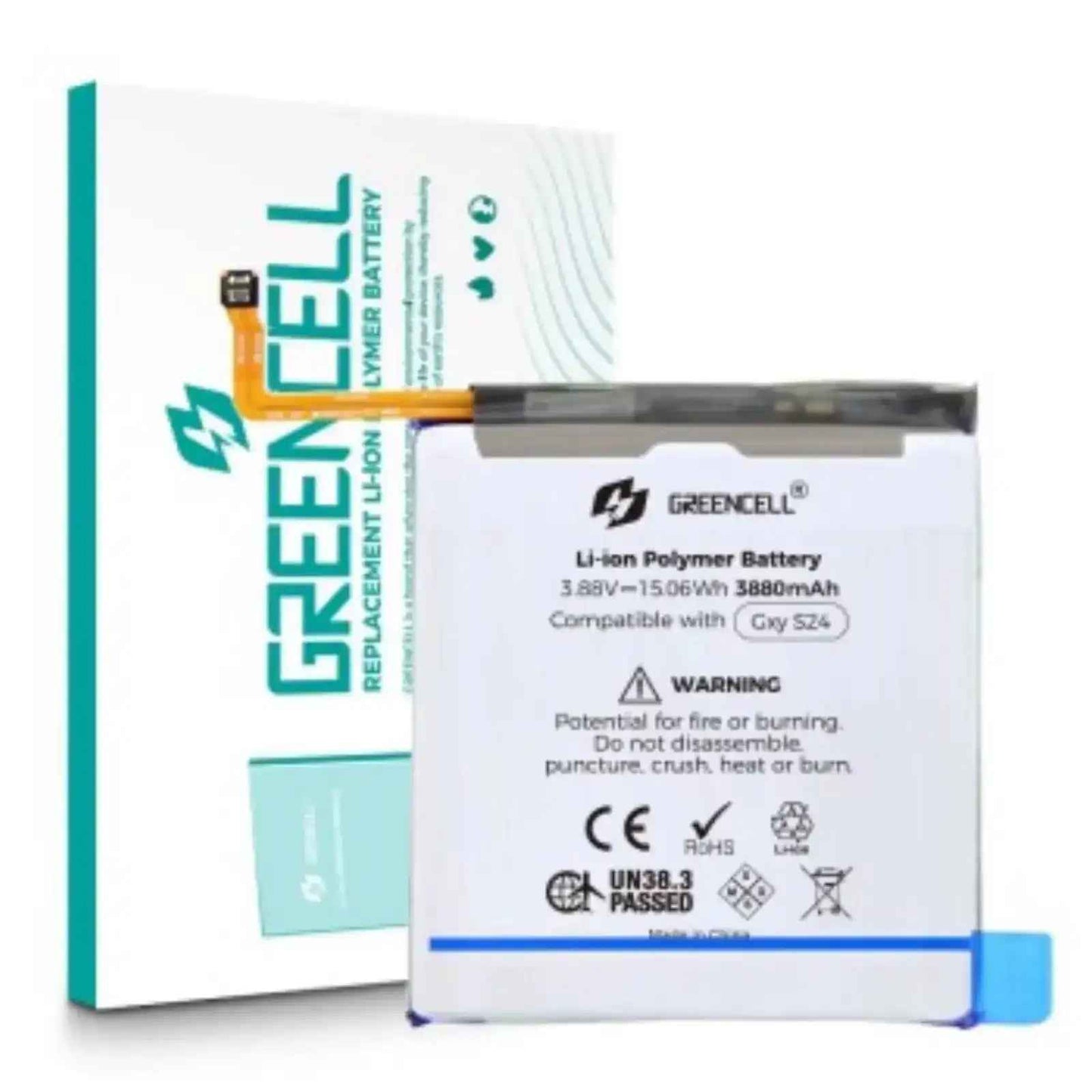 Greencell Samsung Galaxy S24 5G G9121B Replacement Battery with Adhesive Strips 3880mAh