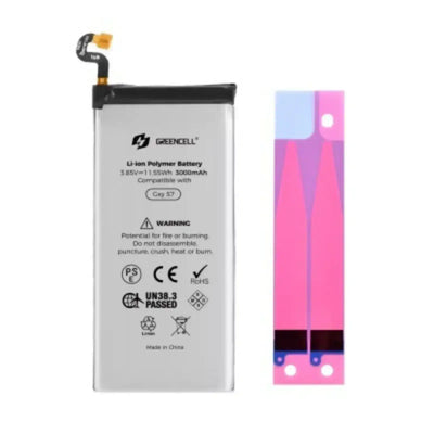 Greencell Samsung Galaxy S6E Replacement Battery with Adhesive Strips 2600mAh GREENCELL