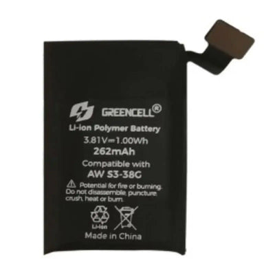 Greencell Standard Capacity 262mAh Apple Watch Series 3 Replacement Battery with Adhesive Strips GREENCELL