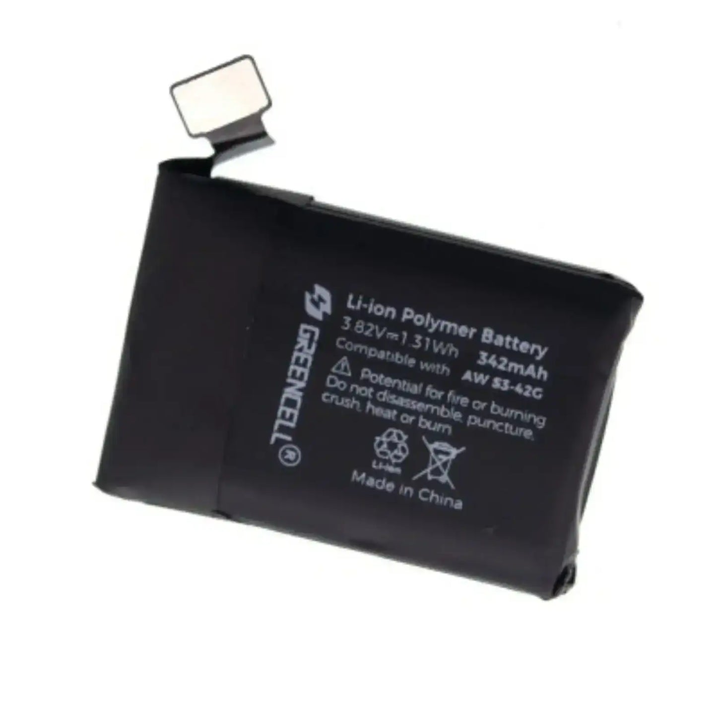 Greencell Standard Capacity 342mAh Apple Watch Series 3 Replacement Battery with Adhesive Strips GREENCELL