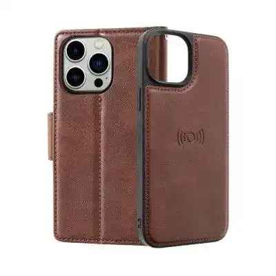 Hanman 2 in 1 Detachable Magnetic Flip Leather Wallet Cover Case for iPhone 16 Plus