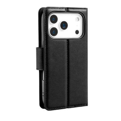 Hanman PU Flip Leather Wallet Case for iPhone 17 Pro Max-Black Hanman
