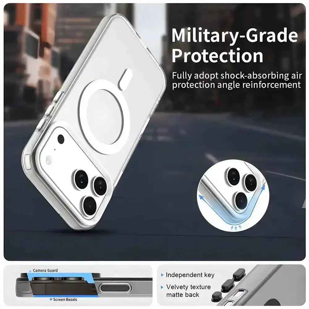 High Quality Acrylic + TPU Hybrid Transparent Case Cover With Magnetic Ring for iPhone 17 Air