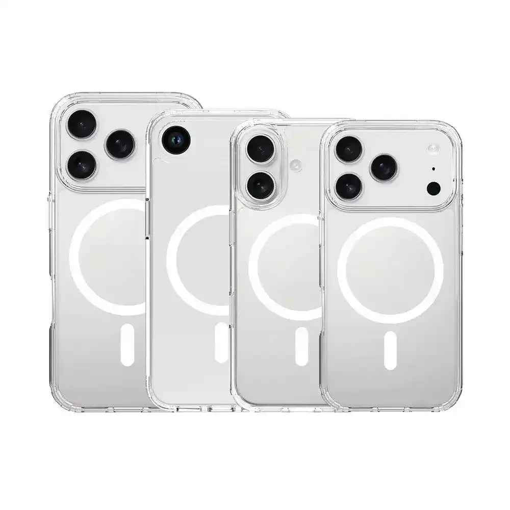 High Quality Acrylic + TPU Hybrid Transparent Case Cover With Magnetic Ring for iPhone 17 Pro Max