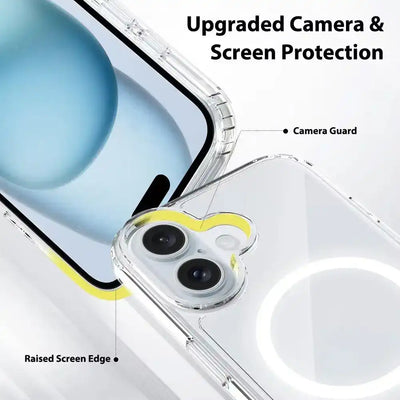 High Quality Acrylic + TPU Hybrid Transparent Case Cover With Magnetic Ring for iPhone 17 Redefine