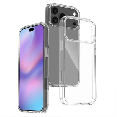 High Quality Acrylic + TPU Hybrid Transparent Case Cover for iPhone 17 Pro Max