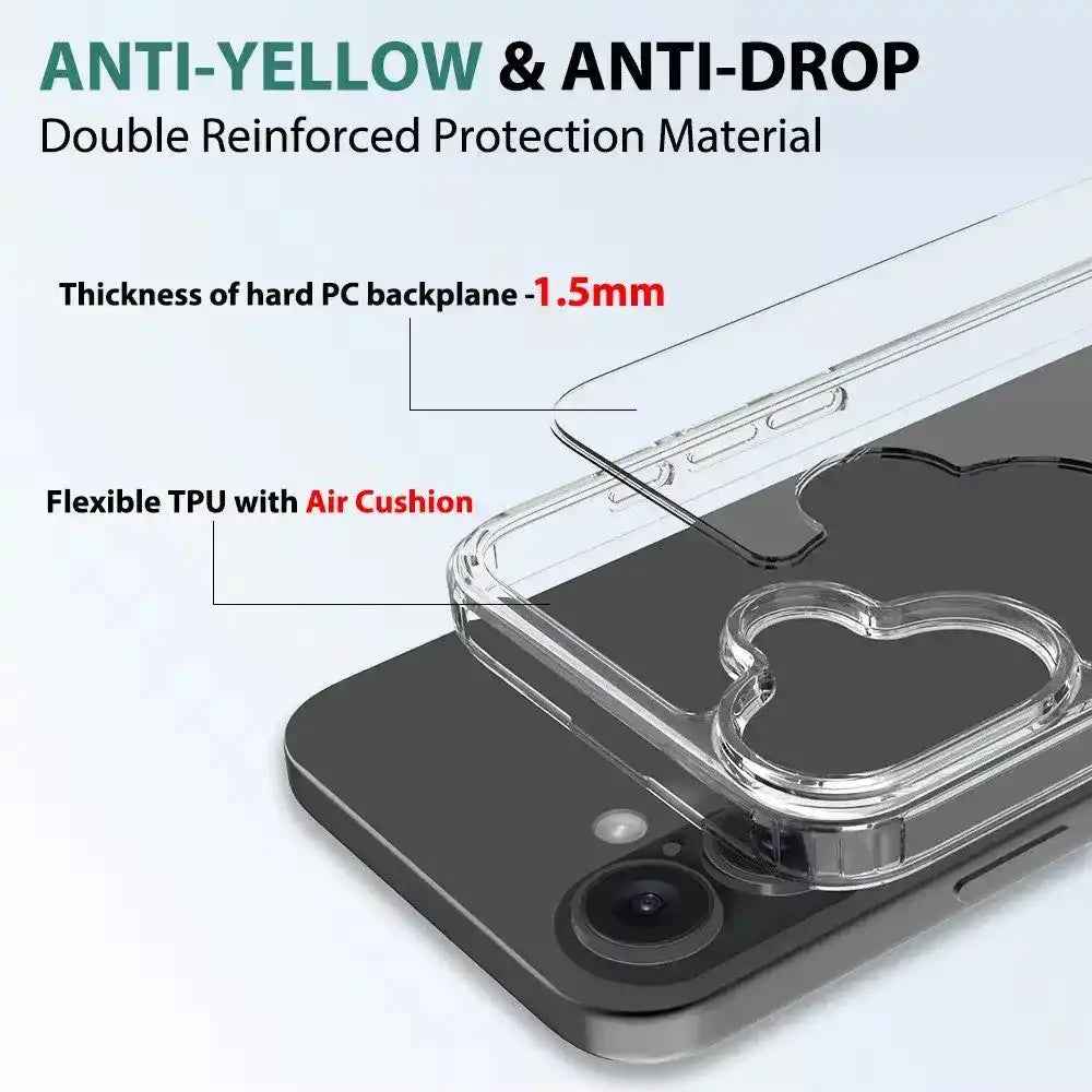 High Quality Acrylic + TPU Hybrid Transparent Case Cover for iPhone 17