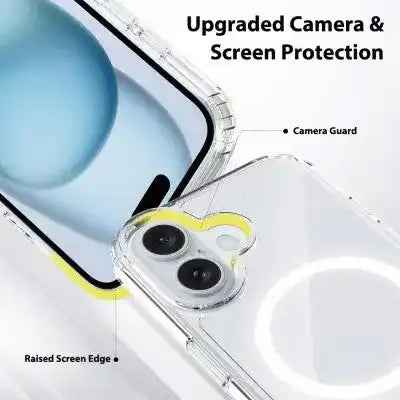 High Quality Acrylic + TPU Hybrid Transparent Magsafe Case for iPhone 16e