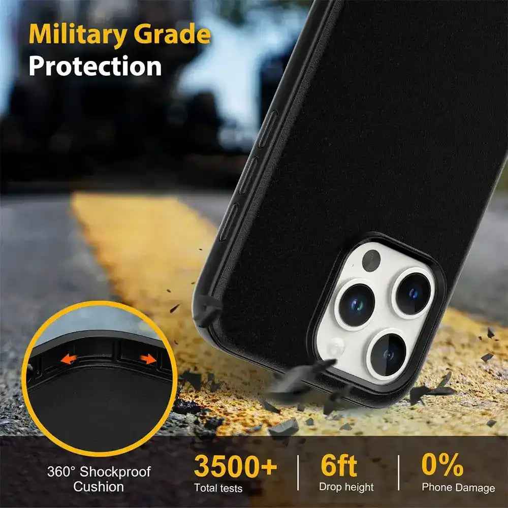 Hybrid Beatles Shockproof Case Cover with Magnetic Ring for iPhone 17 Pro Max